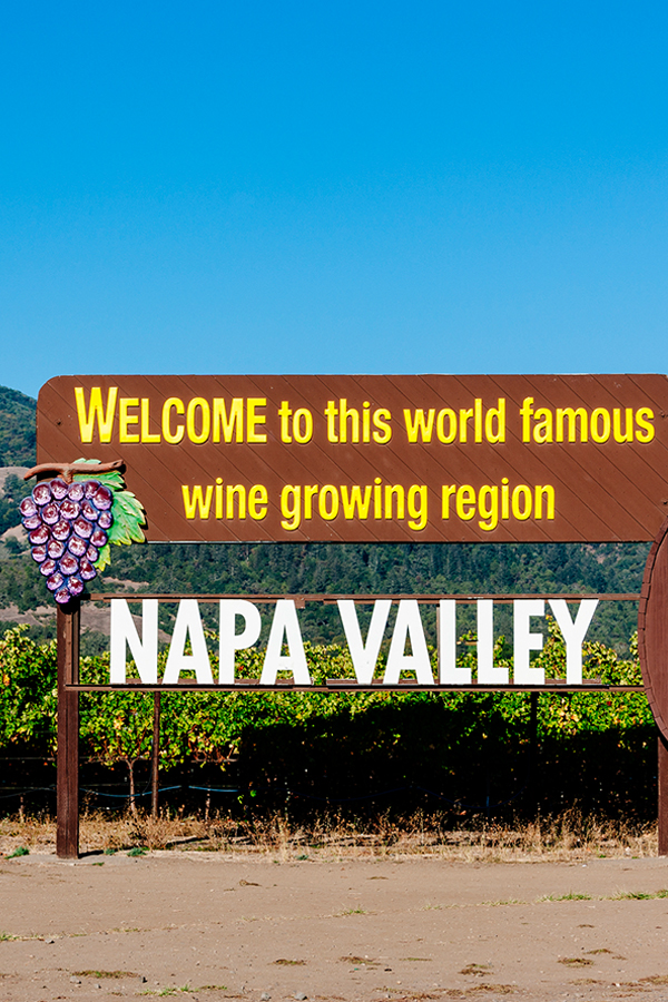 Napa Valley: weltbekannte Weinregion und Ausrichtungsort der jährlich stattfindenden Napa Valley-Auktion.