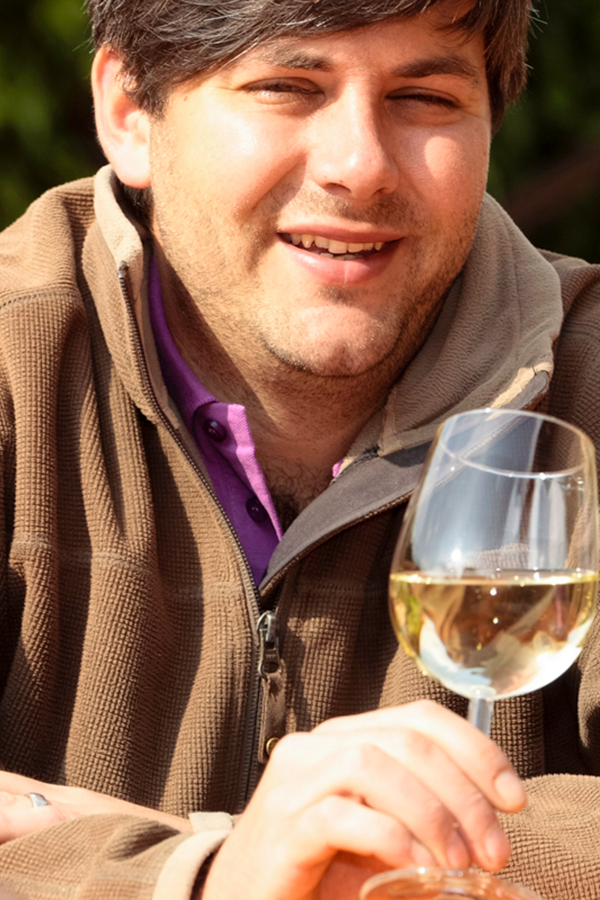 Winemaker Johannes Häge in seinem Element